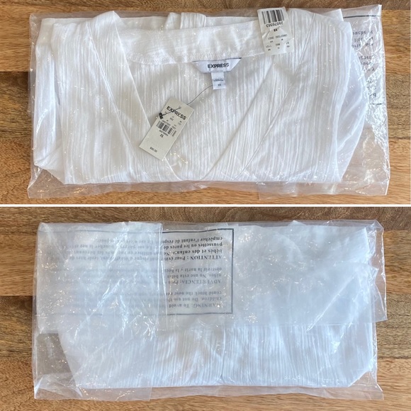 Express Cropped Tie Front Top NWT - Picture 15 of 16